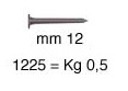 Čavlići polirani 12 mm - Pakiranje 0,5 kg
