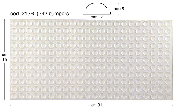 Bumpon prozirni promjer 12 mm - Pak. 242 kom