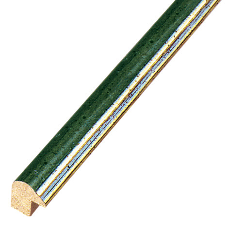Letvica ayous spojeni šir.13 mm - zelena zlatni rub - 232VERDE