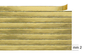 Ukrasna traka - Sjajno zlato - 12m - 8 traka od 2mm