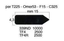 Pločice fleksibilne crne - 4,3x15 mm - Pak. 10.000 kom