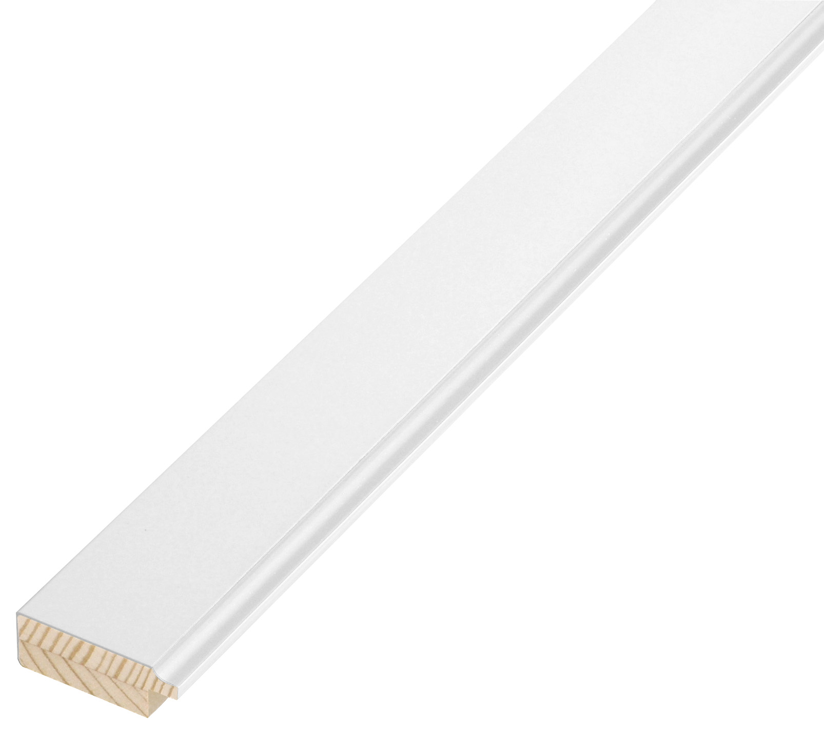 Letvica spojeni bor širina 34 mm visina 12 - bijela - 34BIANCO