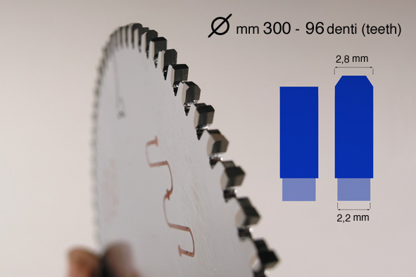 Cirkularni nož za plastični materijal - ø 300 mm - 96 zuba