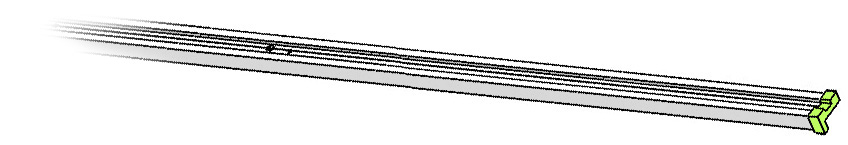 Šina sa milimetarskom ljestvicom od 50 do 250 cm za Morso