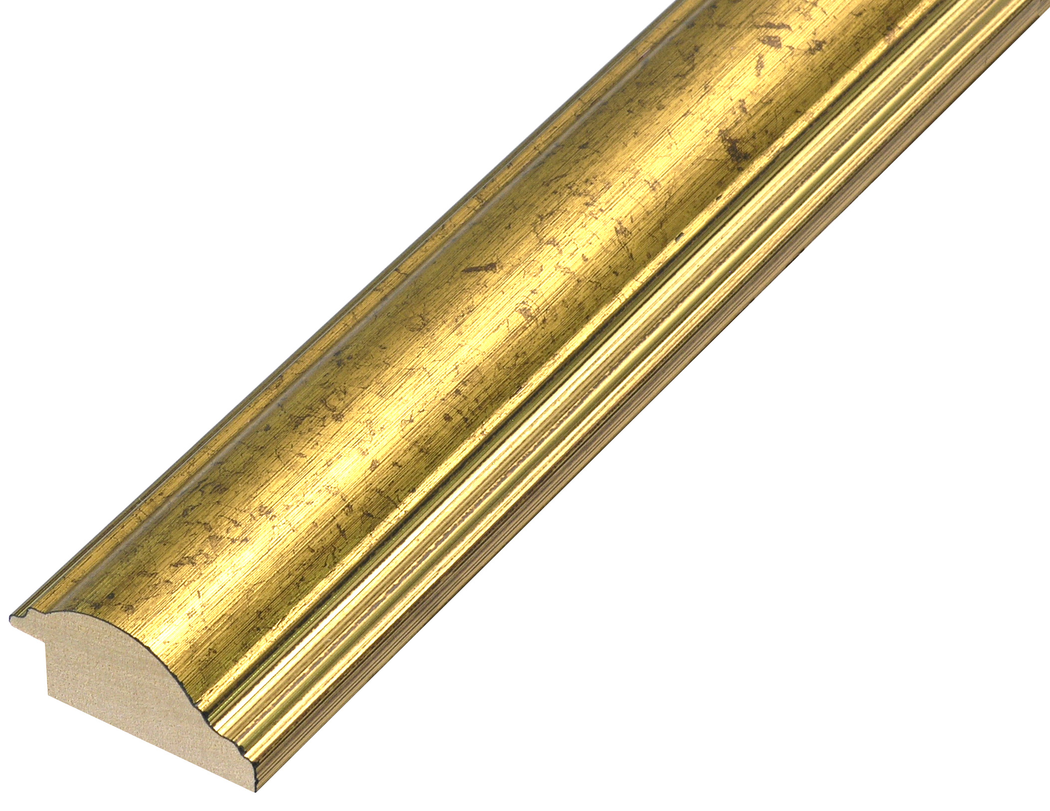 Letvica ayous spojeni šir.38 mm zaobljena - išarano zlato