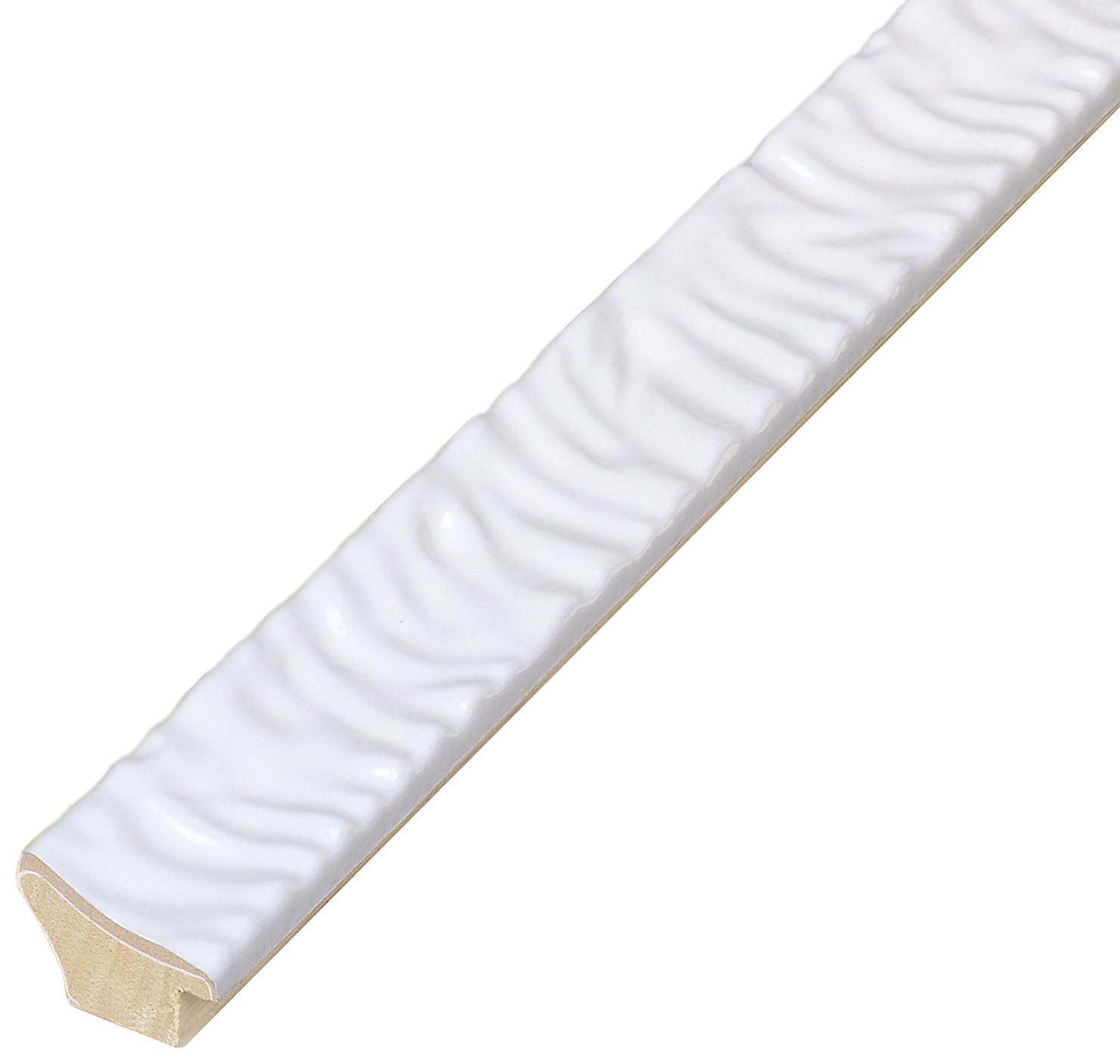 Letvica borova širina 30 mm visina 23 - lakirano bijelo - 433BIANCO