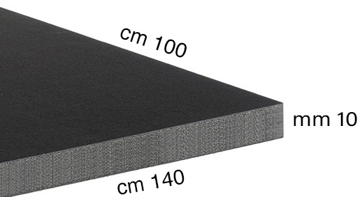 Stiropor ploče deblj.10 mm - 100x140 cm - Crna