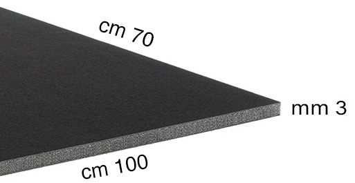 Stiropor ploče deblj.3 mm - 70x100 cm - Crna