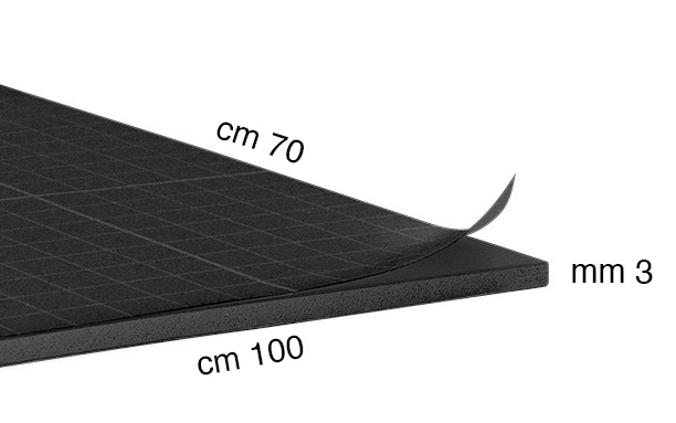 Stiropor ploče samoljepljive deblj.3 mm - 70x100 - Crna