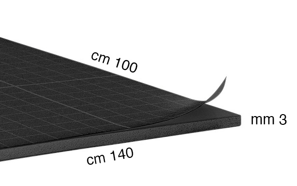 Stiropor ploče samoljepljive deblj.3 mm - 100x140 - Crna