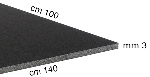 Stiropor ploče deblj.3 mm - 100x140 cm - Crna