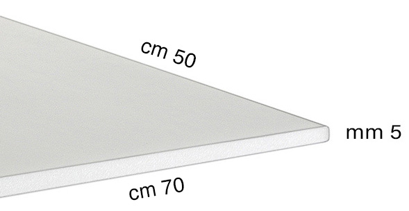 Stiropor ploče debljine 5 mm - 50x70 cm