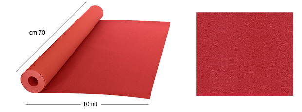 Papir baršunasti - kolut m10x70cm - 30 Crveni