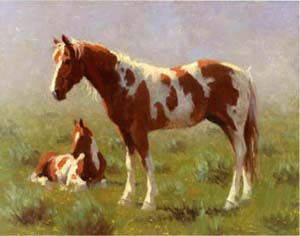 Uljna slika: Konji - 60x90 cm