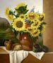 Uljna slika: Suncokreti u vazi - 50x70 cm