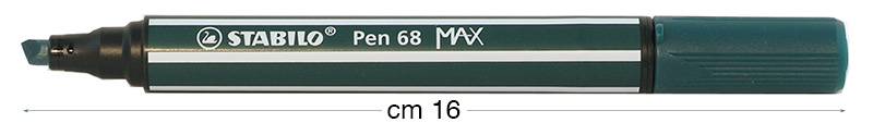 Flomasteri Stabilo Pen 68 MAX - Tirkizno plavi
