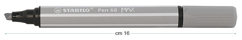 Flomasteri Stabilo Pen 68 MAX - Hladno sivi