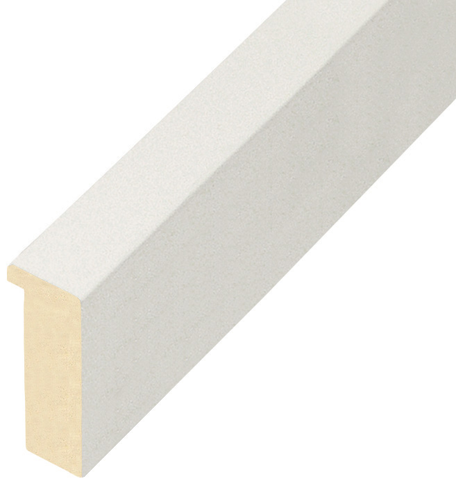 Letvica ayous ravna šir.20 mm vis.45 - mat bijela - 823BIANCO