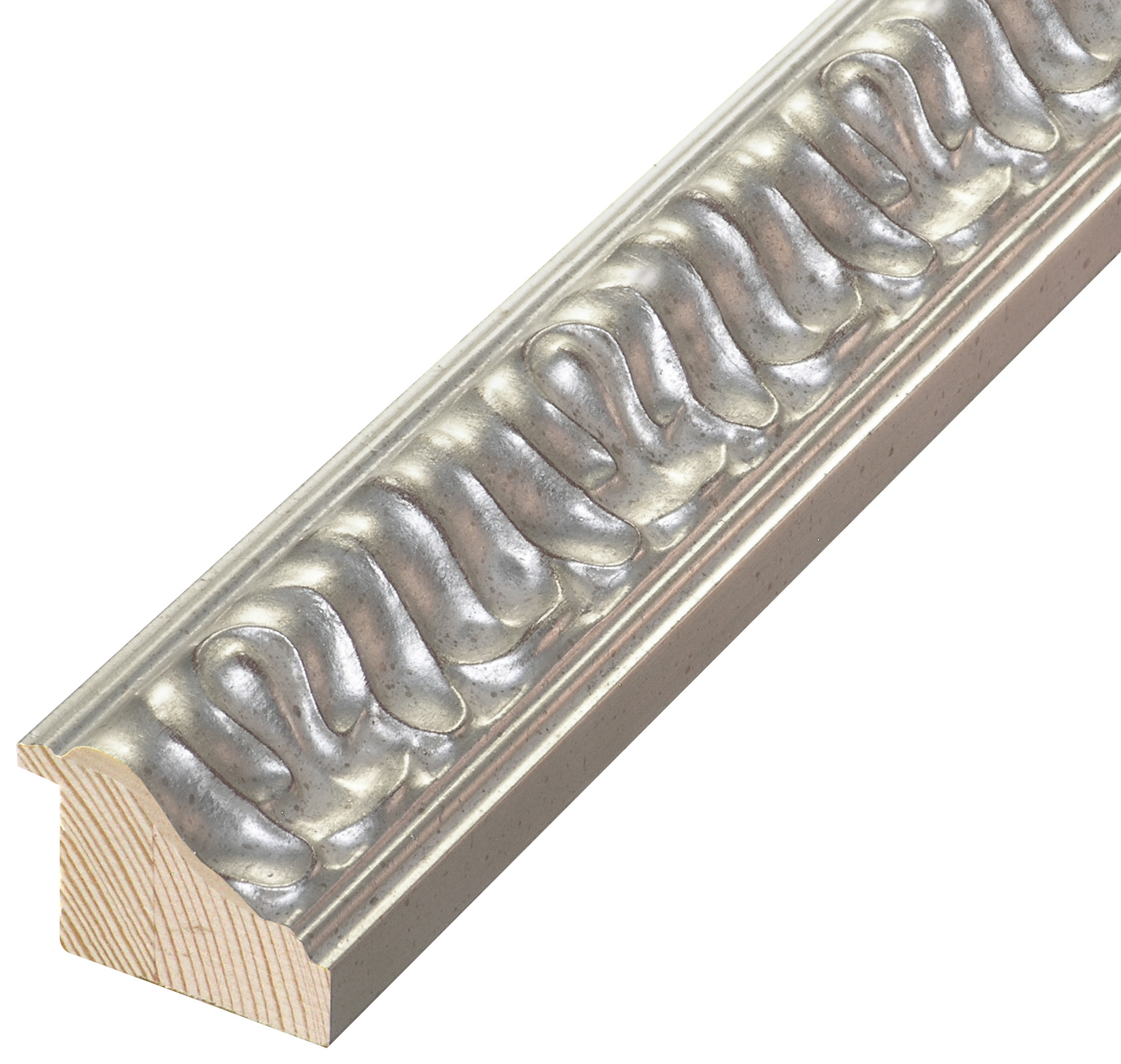 Letvica borova širina 45 mm visina 35 - srebro sa ukrasima - 845ARG