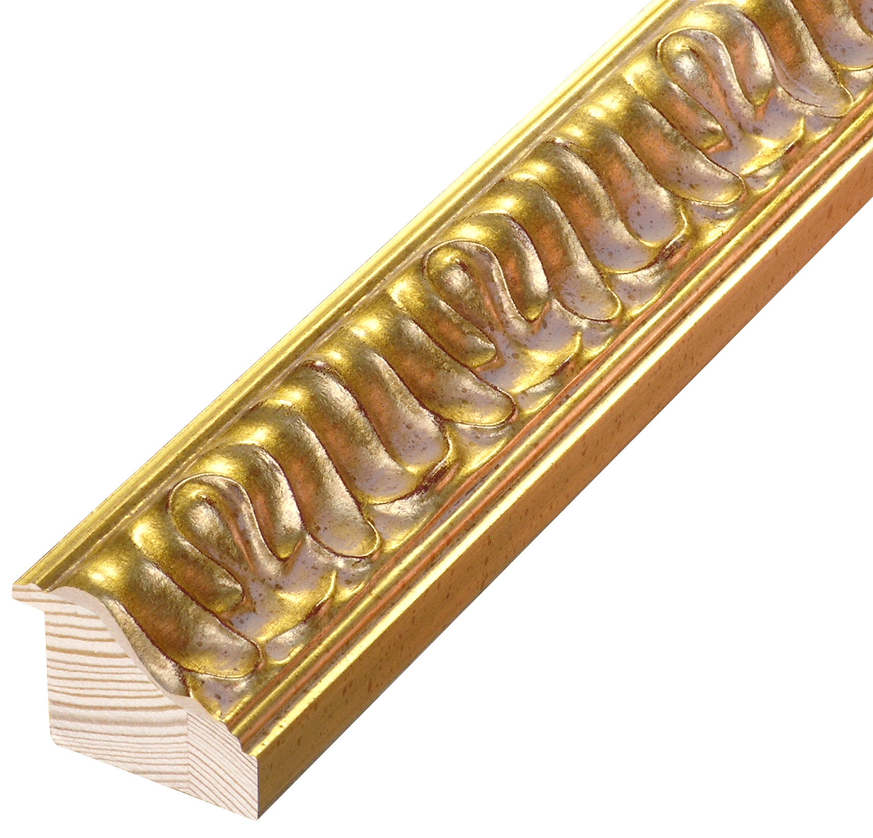 Letvica borova širina 45 mm visina 35 - zlato sa ukrasima - 845ORO