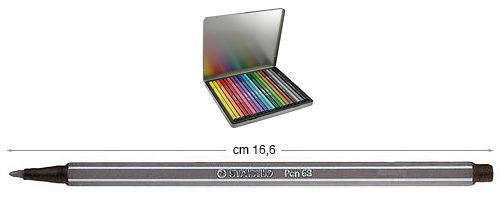 Flomasteri Stabilo Pen 68 - Tamno sivi