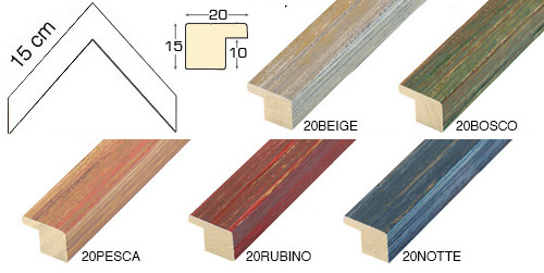 Kompletna serija kutnih uzoraka letvice 20 (5 uzoraka)