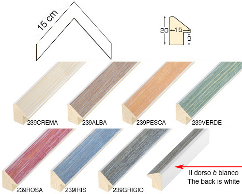 Kompletna serija kutnih uzoraka letvice 239 (7 kom)