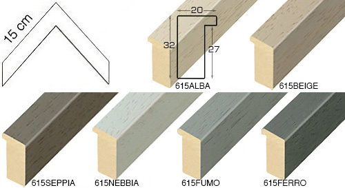 Kompletna serija kutnih uzoraka letvice 615 (6 uzoraka)