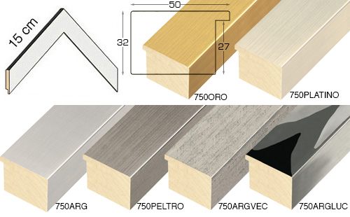 Kompletna serija kutnih uzoraka letvice 750 (6 kom)