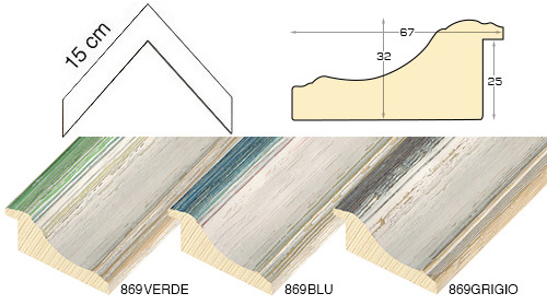 Kompletna serija kutnih uzoraka letvice 869 (3 kom)