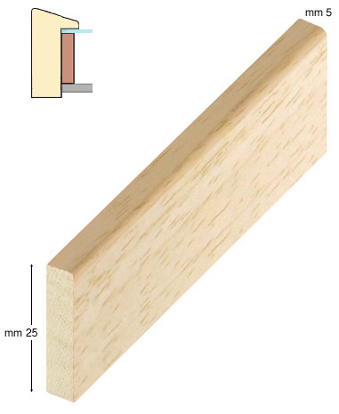 Razdvajač neobrađeno drvo ayous 5x25 mm