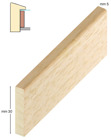 Razdvajač neobrađeno drvo od lipe 5x30 mm - D30T