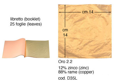 Listić imitacija 14x14 cm - 20 knjižica sa 25 list. - Zlato 