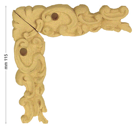 Ukras od drvene paste neobrađeni - 115 mm