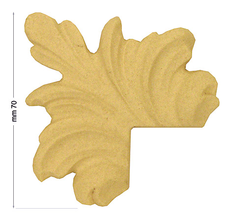 Ukras od drvene paste neobrađeni - 70 mm