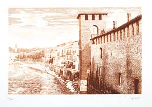 Schiavo: Bakropis: Castel Vecchio cm35x50 (smeđe)