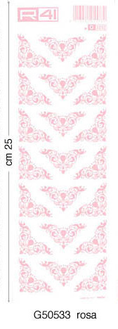 Prenosni ukrasi: Listić 9x25 cm Kutevi roza