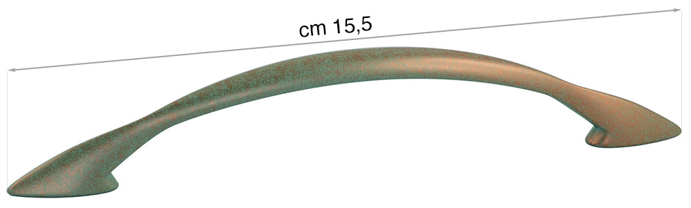Par ručki za tacne bakar zelene - 15,5 cm