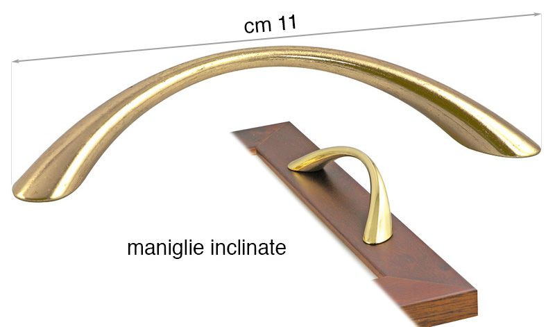 Par ručki za tacne nagnute mesingane - 11 cm