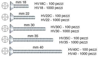 Vijci željezni ravna upuštena glava 22 mm - Pak.100 kom