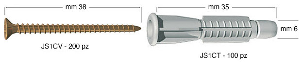 Univerzalne tiple 6 mm za vijke - Pak.100 kom