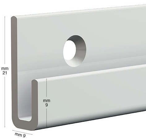 Aluminijska šina Classic Rail Plus 2 m - bijela