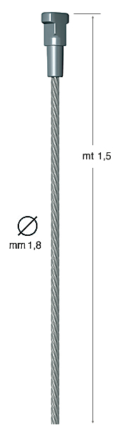 Čelični konop - promjer 1,8 mm sa Twister kukom - 1,5 m