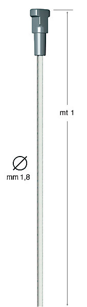 Metalna šipka bijele boje sa Twister kukom - 1 m