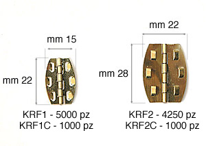 Šarniri za užljebljenje 22x28 mm - Pak. 4250 kom