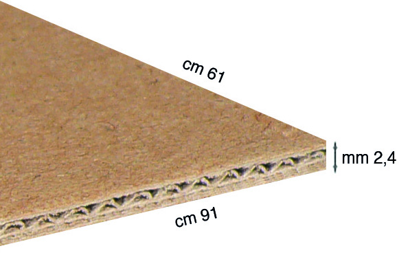 Karton valoviti Corri-Cor 2,4 mm debljine 61x90