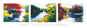 Poster: Asoma: Lake View Reflections - 91x29 cm