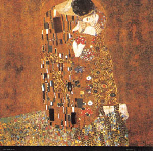 Poster na platnu: Klimt: Il bacio - 65x95cm