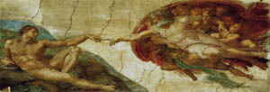 Poster na platnu: Michelangelo: Creazione - 141x62 cm