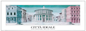 Poster na okviru: Anonimo: Città ideale - 39x140 cm